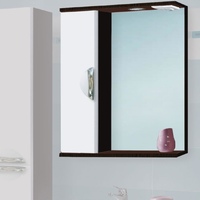 Шкаф зеркальный Ника 700 со светильником левый (венге) купить в Тольятти