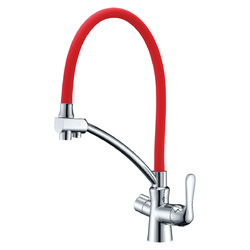 Смеситель Lemark Comfort LM3070C-Red для кухни с подключением к фильтру с питьевой водой купить в один клик
