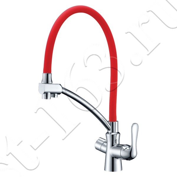 Смеситель Lemark Comfort LM3070C-Red для кухни с подключением к фильтру с питьевой водой