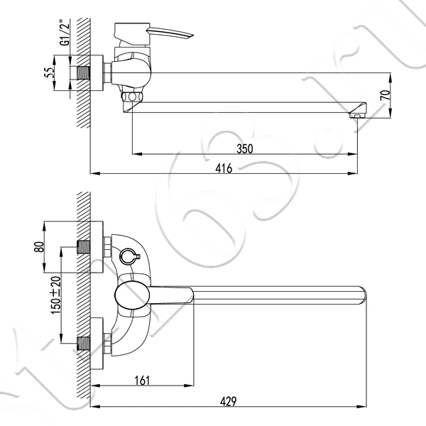 Смеситель Lemark Atlantiss LM3217C для ванны