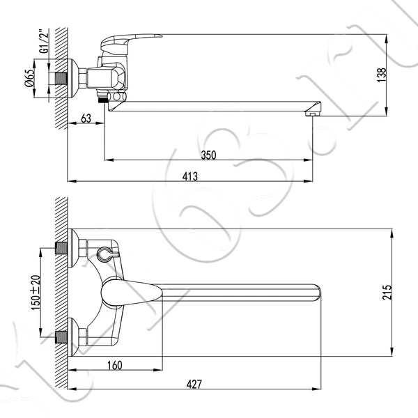 Смеситель Lemark Pramen LM3317C для ванны