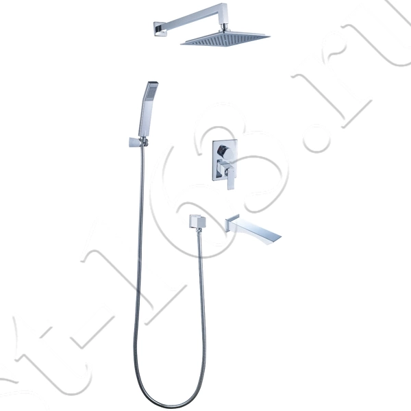 Смеситель Lemark Contest LM5822CW для ванны и душа, встраиваемый
