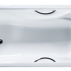 Ванна чугун 180х80 Универсал Сибирячка прямоугольная с ручками ножки отдельно купить в один клик