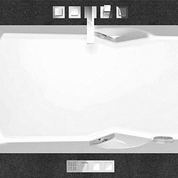 Ванна акрил 180х90 Jacuzzi AURA 9F43-344A прямоугольная на каркасе с панелью и слив-переливом гидромассаж купить в один клик