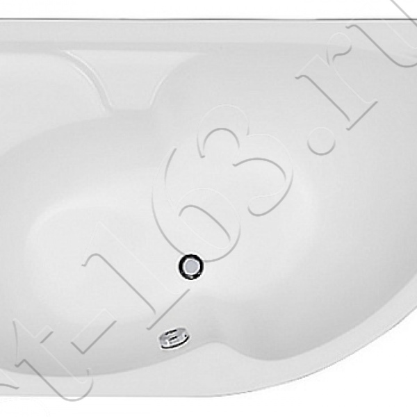 Ванна акрил 170х105 Aquanet Allento 00203892 асимметричная (левая) без каркаса и панели
