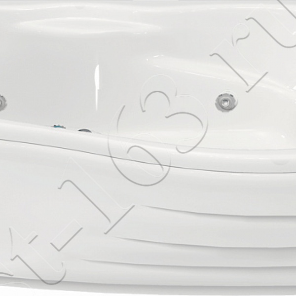 Ванна акрил 169,5х88,5 BellRado Милен асимметричная (левая) на каркасе без панели со слив-переливом