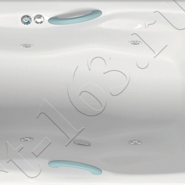 Ванна акрил 168х79,5 BellRado Иллюзия прямоугольная на каркасе без панели со слив-переливом гидромассаж