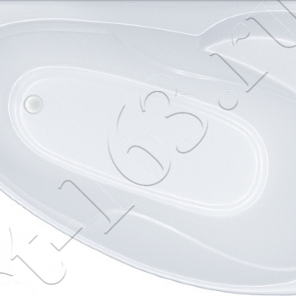 Ванна акрил 160х100 Triton Николь Щ0000003005 асимметричная (левая) на каркасе без панели со слив-переливом