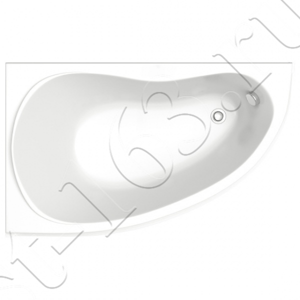 Ванна акрил 150х90 BAS Алегра В00001 асимметричная (левая) на каркасе без панели со слив-переливом