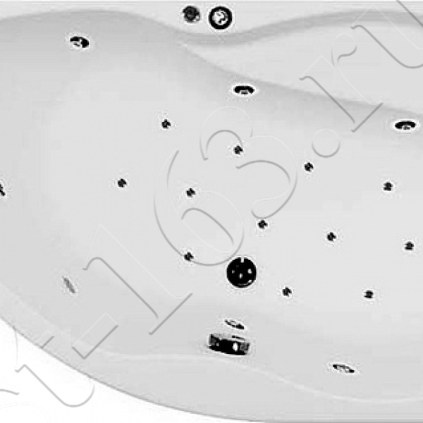 Ванна акрил 150х90 Aquanet Graciosa 00203941 асимметричная (правая) без каркаса и панели
