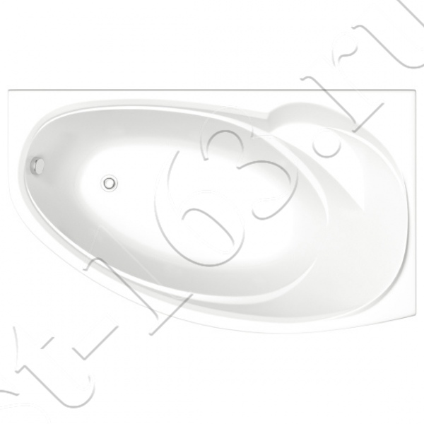 Ванна акрил 150х88 BAS Фэнтази В00041 асимметричная (правая) на каркасе без панели со слив-переливом