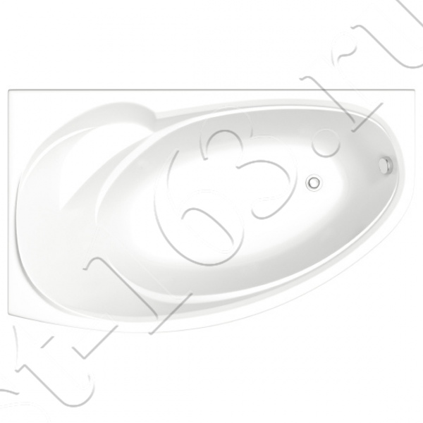 Ванна акрил 150х88 BAS Фэнтази В00040 асимметричная (левая) на каркасе без панели со слив-переливом