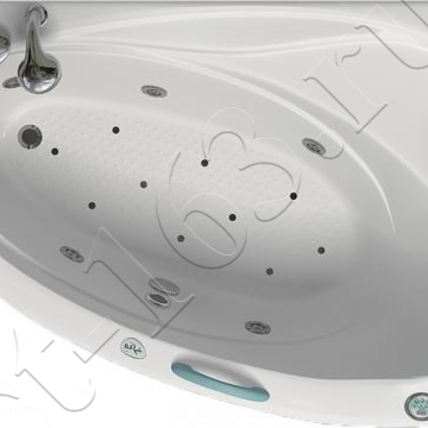 Ванна акрил 150х100 BellRado Глория 1500 асимметричная (левая) на каркасе без панели со слив-переливом