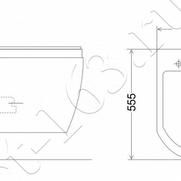 Унитаз подвесной Maison безободковый смыв с гигиенич.покрытием сид.дюропласт ультратонкое микролифт MD493-50