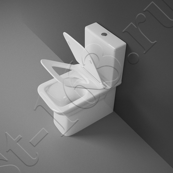 Унитаз-компакт напольный Delice Melanie Compact безободковый смыв сид.дюропласт ультратонкое микролифт