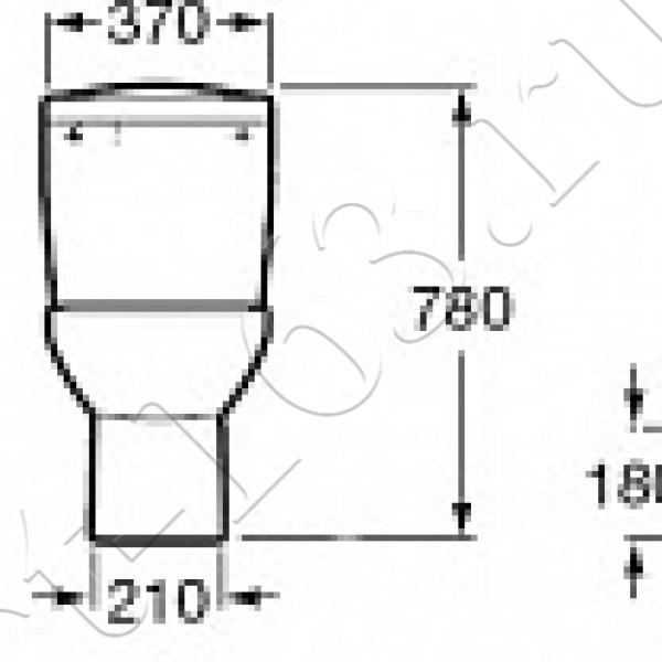Унитаз-компакт напольный (чаша) Roca Victoria с гигиеническим покрытием сид. и бачок отдельно 342399000